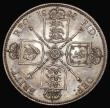 London Coins : A177 : Lot 1544 : Florin 1888 ESC 870, Bull 2956, Davies 813 dies 3A Choice GEF with blue/green and golden tone