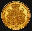 London Coins : A177 : Lot 1621 : Half Sovereign 1857 Marsh 431 UNC the obverse prooflike, the odd tiny contact mark obverse field oth...