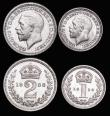 London Coins : A177 : Lot 1809 : Maundy Set 1936 ESC 2553, Bull 3997 A/UNC to UNC with matching tone, the Fourpence with a gentle edg...