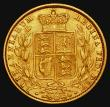 London Coins : A177 : Lot 2031 : Sovereign 1877S Shield Reverse Marsh 73, S.3855, Fine/NVF