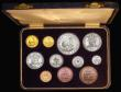 London Coins : A177 : Lot 706 : South Africa part Proof Set 1953 (10 Coins) Gold Pound, Gold Half Pound and Crown to Halfpenny nFDC ...