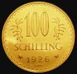 London Coins : A177 : Lot 887 : Austria 100 Schillings Gold 1926 KM#2842 UNC and Prooflike with some edge nicks