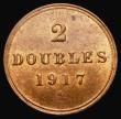 London Coins : A177 : Lot 963 : Guernsey Two Doubles 1917H UNC  with traces of lustre in an LCGS holder and graded LCGS 78, the key ...