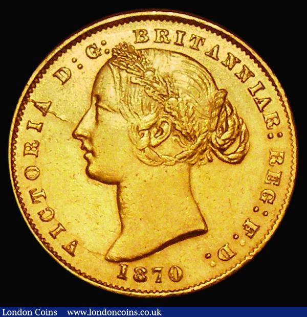 Australia Sovereign 1870 Sydney Branch Mint, Marsh 375, McDonald 117 NEF  : World Coins : Auction 178 : Lot 1021