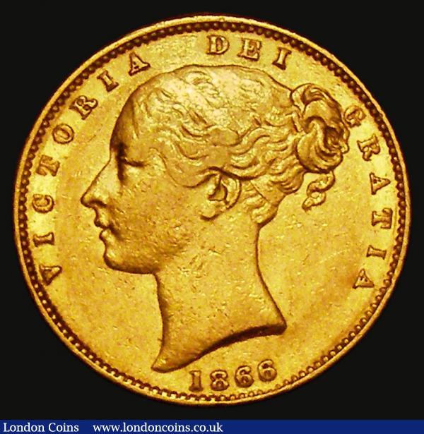 Sovereign 1866 Marsh 51, S.3853, Die Number 18, Good Fine/VF : English Coins : Auction 178 : Lot 1740