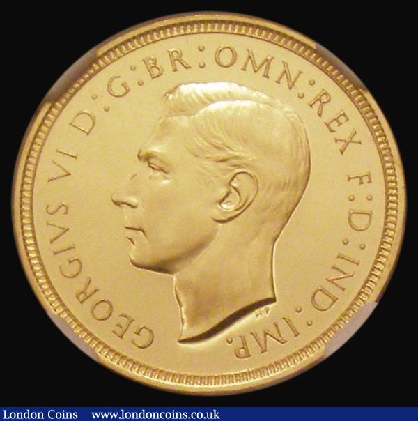 Sovereign 1937 Gold Proof S.4076 in an NGC holder and graded PF63, the only George VI Sovereign issue and always popular with collectors. : English Coins : Auction 178 : Lot 1824