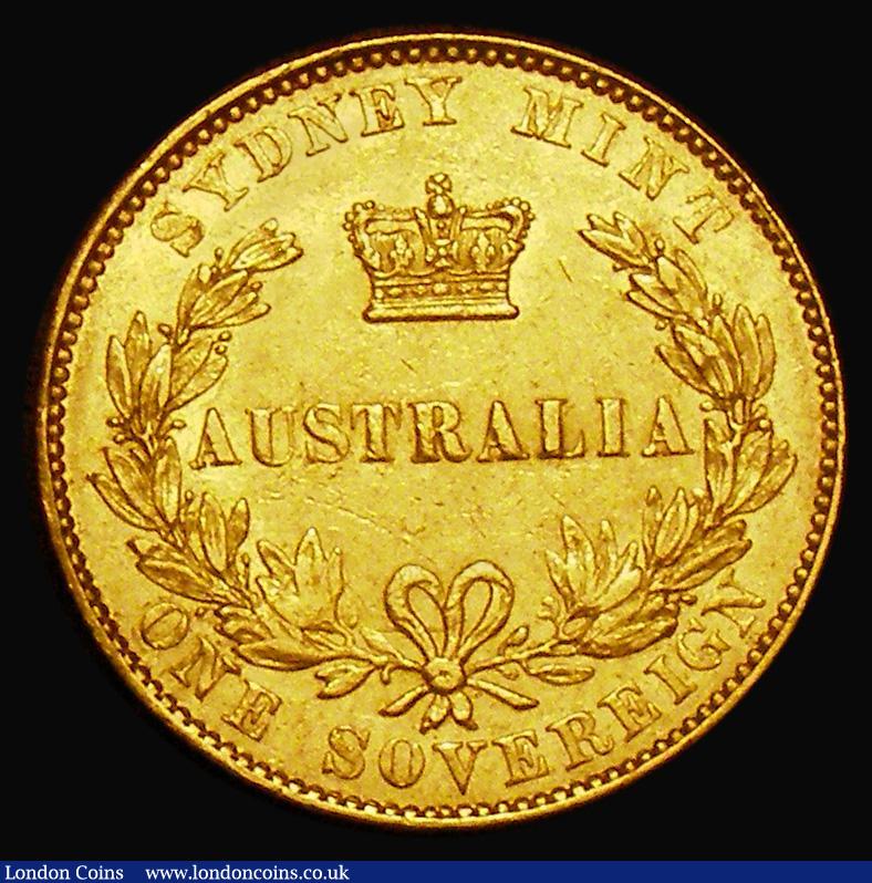 London Coins : A178 : Lot 1020 : Australia Sovereign 1855 Sydney Branch Mint Marsh 360 GVF/EF the first Sydney branch mint Sovereign,...