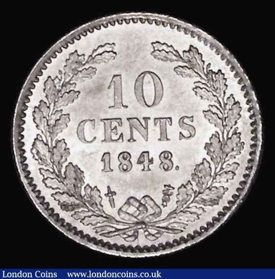 London Coins : A178 : Lot 1138 : Netherlands 10 Cents 1848 KM75 Choice Unc