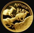 London Coins : A178 : Lot 1169 : South Africa 50 Rand Gold 2007 Natura series - Obverse: forepart of Eland to left, Reverse: Three El...