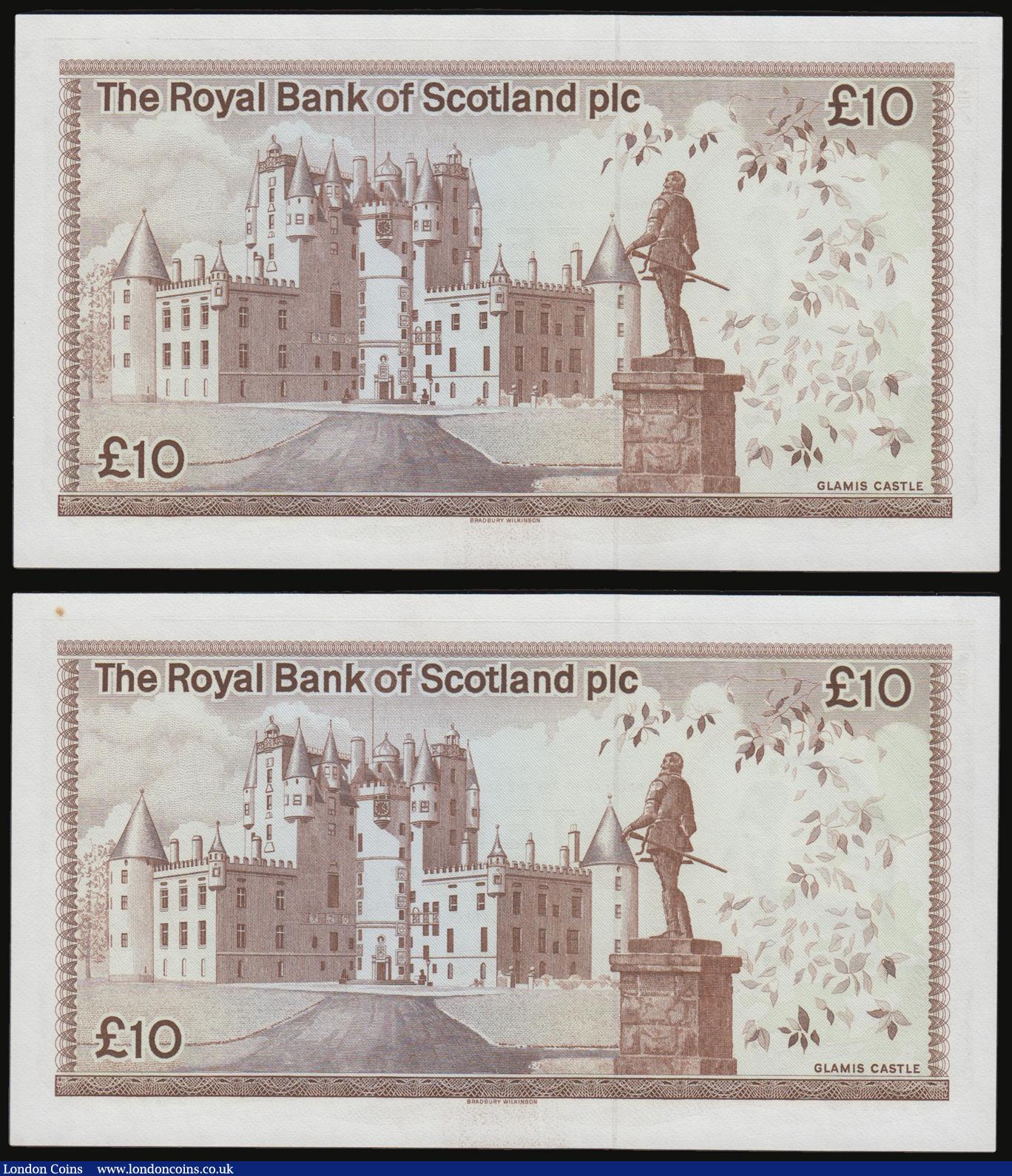 London Coins : A178 : Lot 121 : Scotland, The Royal Bank of Scotland plc Ten Pounds 5 Jan 1983 signed Winter (2) consecutive numbers...