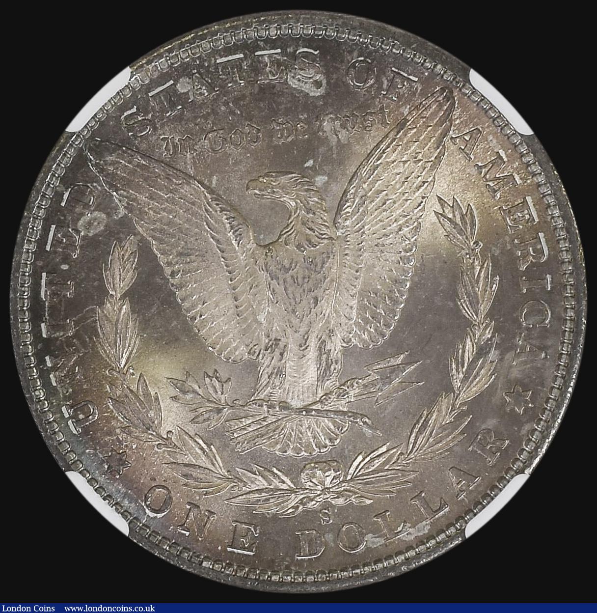 London Coins : A178 : Lot 1218 : USA Morgan Dollar 1881 beautifully toned and Choice Unc graded MS66 by NGC