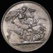 London Coins : A178 : Lot 1286 : Crown 1893 LVII ESC 305, Bull 2595, Davies 506 dies 2A, minor friction to St. George's body oth...