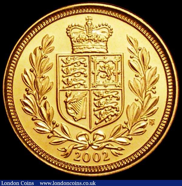 Half Sovereign 2002 Shield S.SB5 Lustrous UNC, still sealed in the original vinyl, comes in a soft pouch with Pineapple Direct certificate : English Coins : Auction 178 : Lot 1477