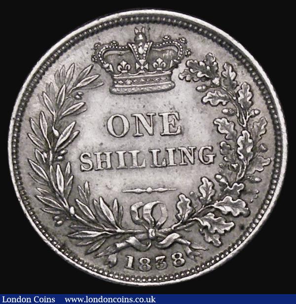 Shilling 1838 ESC 1278, Bull 2973 NEF : English Coins : Auction 178 : Lot 1641