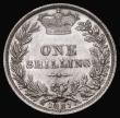London Coins : A178 : Lot 1647 : Shilling 1887 Young Head ESC 1349, Bull 3080 UNC or near so with good subdued lustre, the obverse wi...