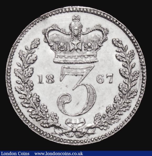 Threepence 1867 ESC 2074, Bull 3406, Davies 1286 dies 2A, Bright NEF ...