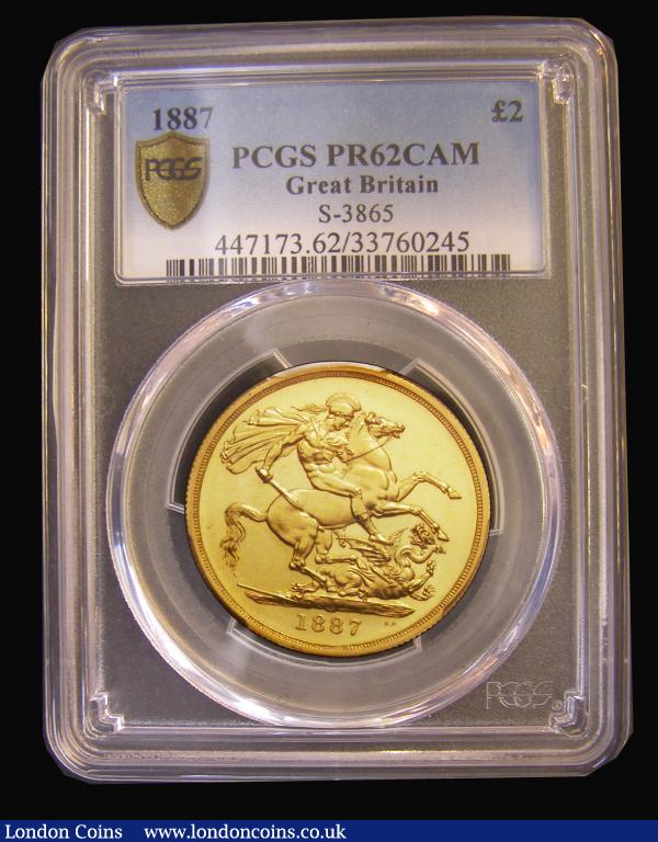 Two Pounds 1887 Proof S3865 PCGS PR62DCAM  : English Coins : Auction 178 : Lot 1909