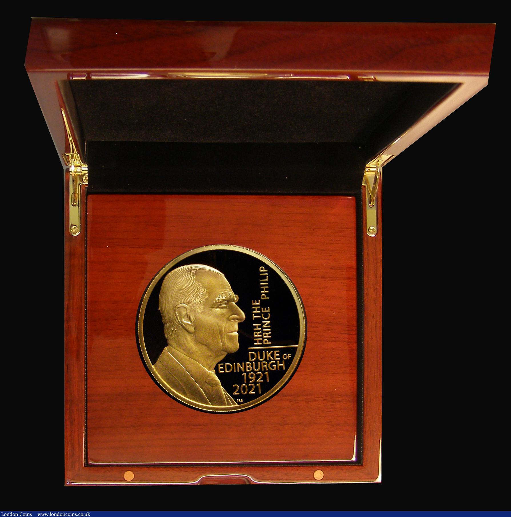 London Coins : A178 : Lot 232 : Five Hundred Pounds 2021 HRH Prince Philip The Duke of Edinburgh 1921-2021 - A Life Well Lived 5oz. ...