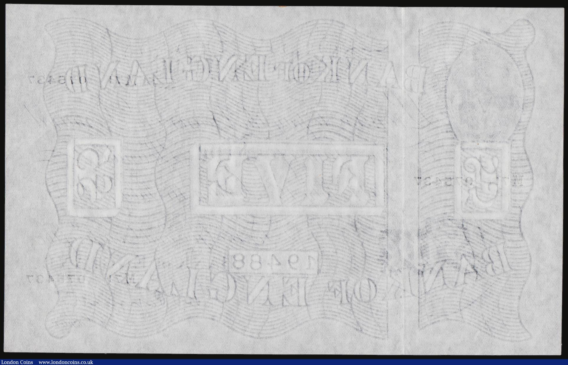 London Coins : A178 : Lot 24 : Five Pounds B264 Peppiatt London 16 July 1947 M71 075437 EF or better