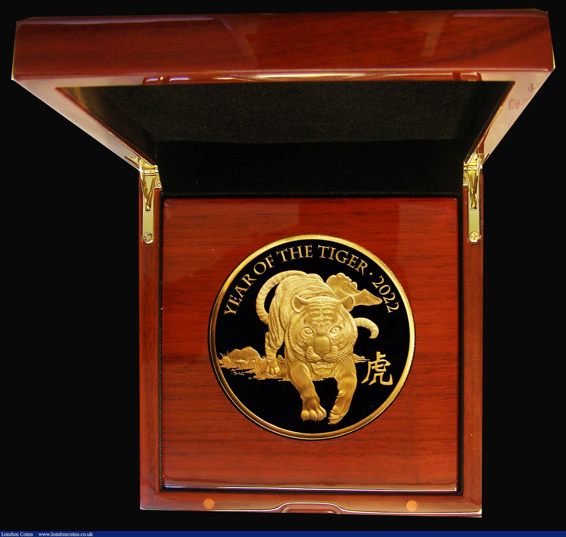 London Coins : A178 : Lot 241 : Five Hundred Pounds 2022 Shengxiao Collection - Chinese Lunar Year of the Tiger 5oz. Gold Proof S.CL...