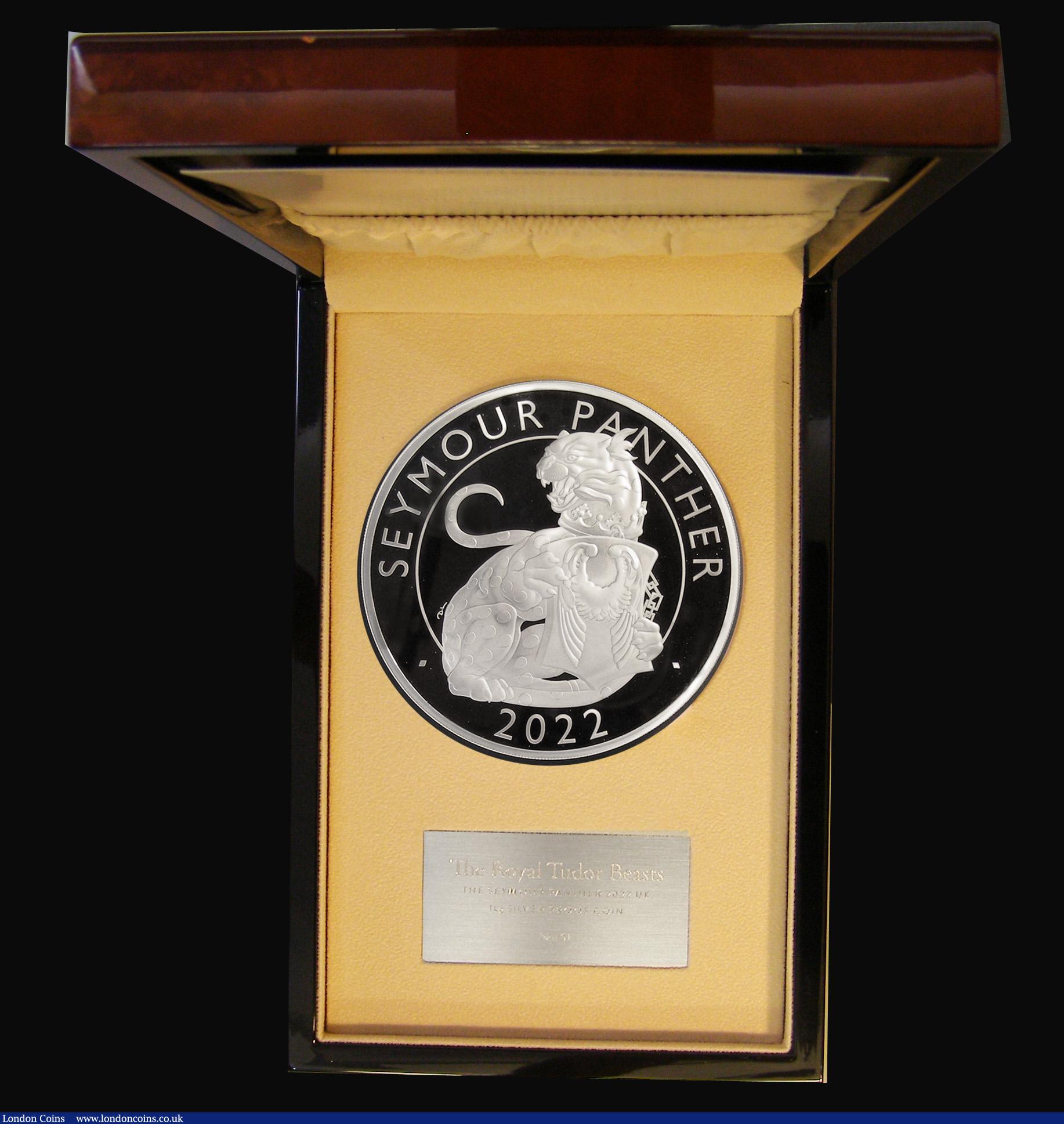 London Coins : A178 : Lot 243 : Five Hundred Pounds 2022 The Royal Tudor Beasts - The Seymour Panther One Kilo Silver Proof S.TBCSD1...