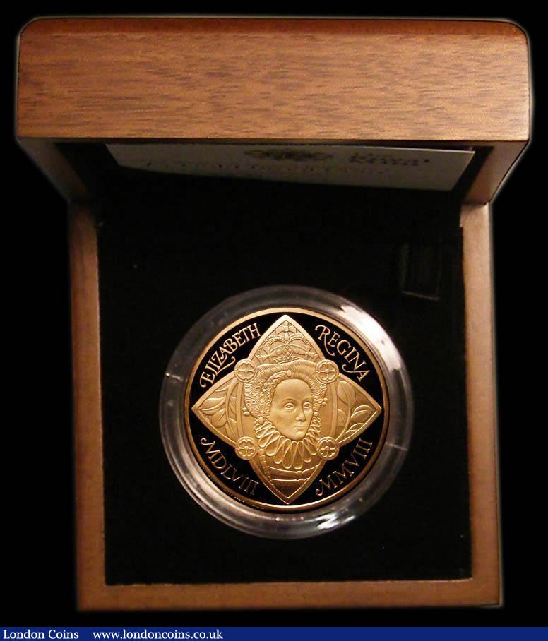 London Coins : A178 : Lot 247 : Five Pound Crown 2008 450th Anniversary of the Accession of Elizabeth I Gold Proof S.L18 FDC in the ...