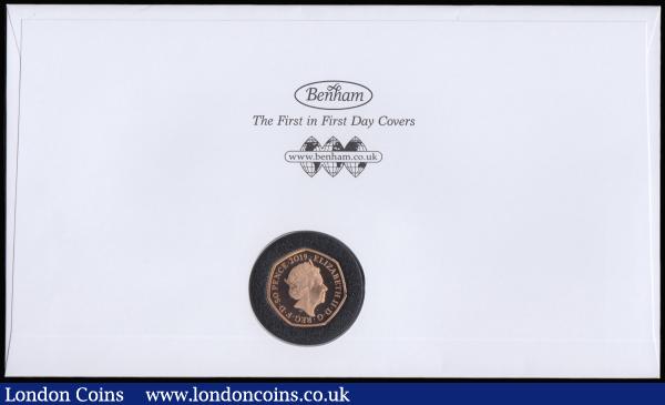 Numismatic Cover 2019 Peter Rabbit comprising Fifty Pence 2019 Peter Rabbit Gold Proof S.H74 FDC and First Class 'New Baby' stamp, on the commemorative envelope as issued, a limited edition, number 9 of only 20 sets issued : English Cased : Auction 178 : Lot 315