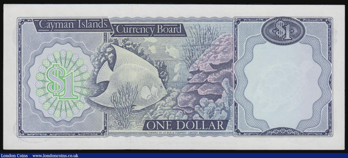 London Coins : A178 : Lot 65 : Cayman Islands One Dollar 1971 issue First Prefix A/1, Pick 1a, serial number A/1 526276 UNC