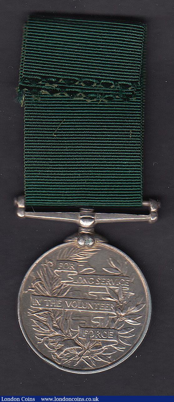 London Coins : A178 : Lot 740 : Volunteer Long Service Medal, Edward VII obverse, with KAISAR - I - HIND legend, awarded to Volr. W....