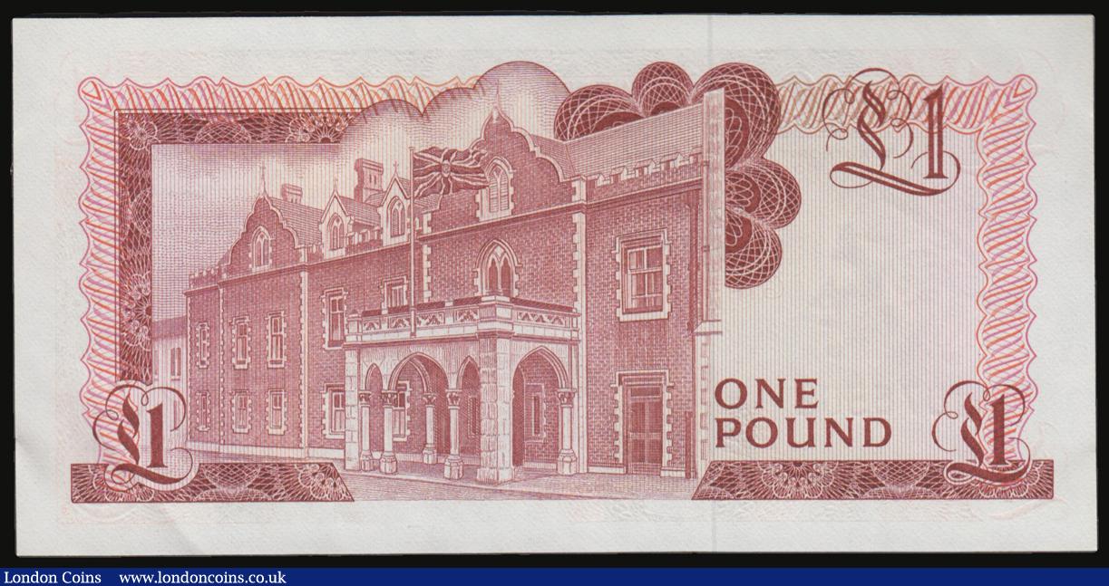 London Coins : A178 : Lot 83 : Gibraltar One Pound 1975, Ordinance Cap 39, Pick 20a (issued 1978), serial number J676502 UNC