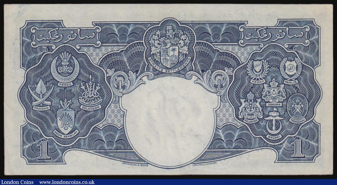 London Coins : A178 : Lot 99 : Malaya 1 Dollar 1st July 1941 Pick 11 E/4 029172 AU