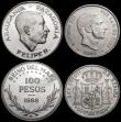 London Coins : A178 : Lot 1033 : Canada 5 Cents 1899 KM#2 EF. Philippines 50 Centimos 1885 KM#150 EF. Araucania-Patagonia 100 Pesos 1...