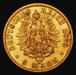 London Coins : A178 : Lot 1074 : German States - Prussia Five Marks 1878A Gold KM#507 NVF/VF a scarce two-year type