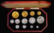 London Coins : A178 : Lot 1233 : Proof Set 1902 Long Matt Set (13 coins) Gold Five Pounds, Two Pounds, Sovereign, Half Sovereign, wit...