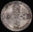 London Coins : A178 : Lot 1516 : Halfcrown 1750 VICESIMO QVARTO edge, ESC 609, Bull 1692, A/UNC with a deep and beautiful tone displa...
