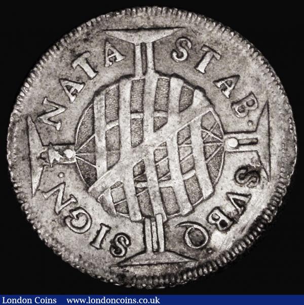 Brazil 640 Reis 1696 with 16 of date double struck, KM#84 NVF with some surface deposit, possibly an ex-shipwreck piece : World Coins : Auction 179 : Lot 1021