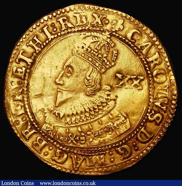 Unite Charles I Group A, First Bust in Coronation robes, high double-arched crown, S.2685, North 2146, mintmark Lis, 9.12 grammes, Fine or better, Fine, on a full round flan : Hammered Coins : Auction 179 : Lot 1407
