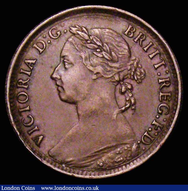 Farthing 1895 Bun Head Freeman 570 dies 7+F, VF/GVF, scarce : English Coins : Auction 179 : Lot 1549