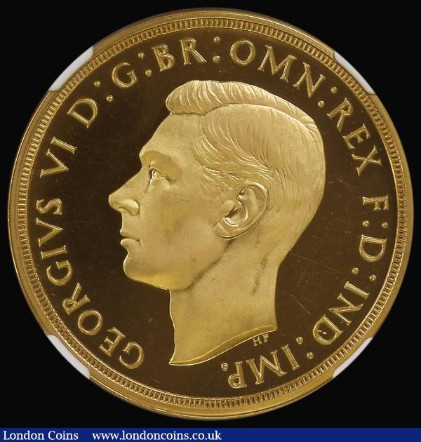 Five Pounds 1937 S.4074 Gold Proof in an NGC holder and graded PF64 Ultra Cameo, the only George VI issue and always keenly sought after : English Coins : Auction 179 : Lot 1588