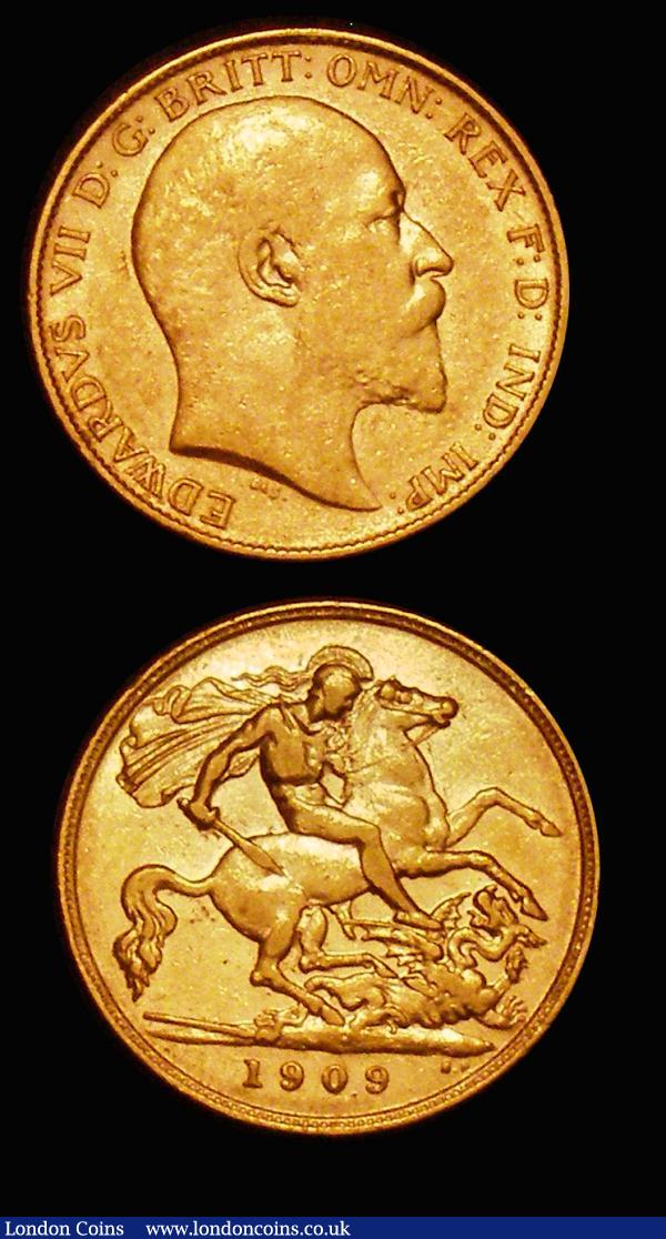 Half Sovereigns (2) 1907 Marsh 510, S.3974B NVF, 1909 Marsh 512, S.3974B Good Fine : English Coins : Auction 179 : Lot 1718