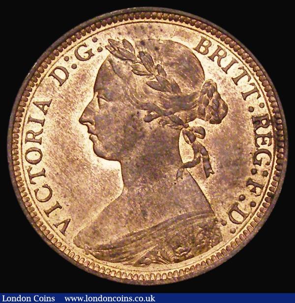 Halfpenny 1883 Freeman 349 dies 17+S AU/GEF and lustrous, rated R12 by Freeman : English Coins : Auction 179 : Lot 1848