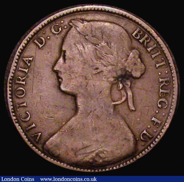 Penny 1860 Toothed Border E over F in PENNY Freeman dies 2+D, VG with some scratches, Very Rare : English Coins : Auction 179 : Lot 1901