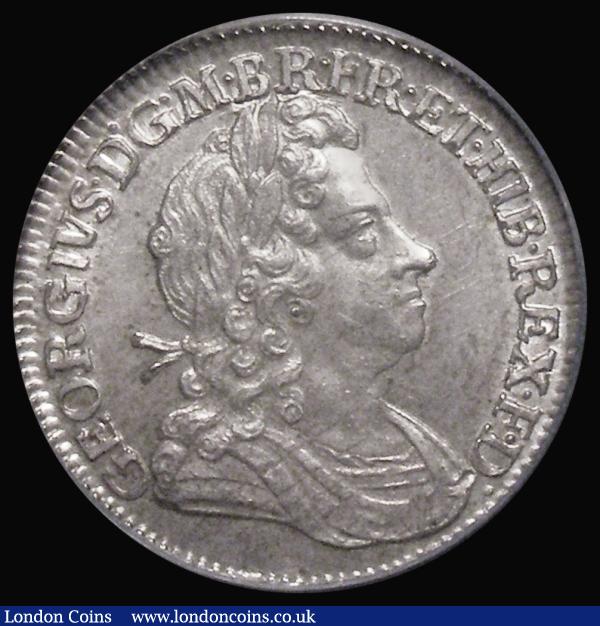 Shilling 1723 First Bust. C over SS between second and third quarter ESC 1176A Graded 82 by CGS : English Coins : Auction 179 : Lot 1932