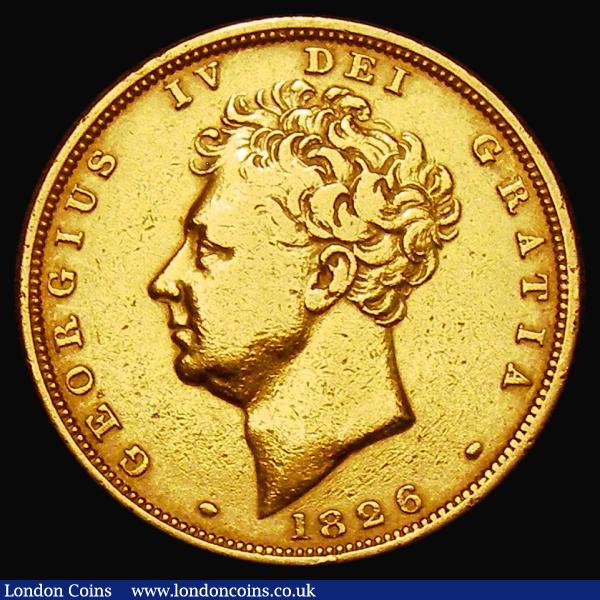 Sovereign 1826 Marsh 11, S.3801, Fine, cleaned : English Coins : Auction 179 : Lot 2018