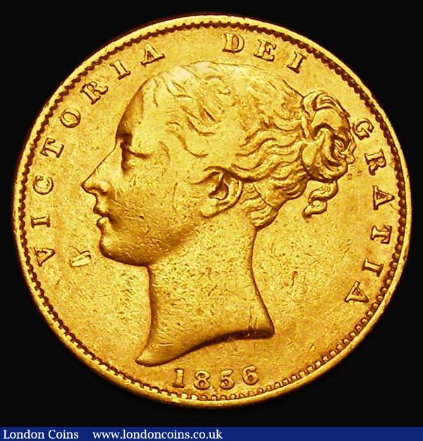 Sovereign 1856 the 6 of the date with slight signs of overstriking, not in the same area or style as the 6 over 5 variety, the underlying figure unclear, as Marsh 39, S.3852D, Good Fine  : English Coins : Auction 179 : Lot 2040