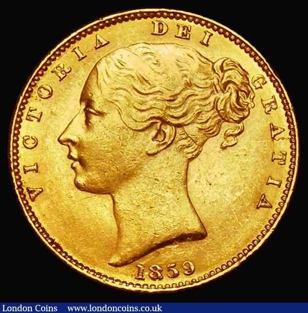 Sovereign 1859 8 of date struck over a lower 8, the underlying 8 broken at it's base, as Marsh 42, S.3852D VF/GVF : English Coins : Auction 179 : Lot 2041