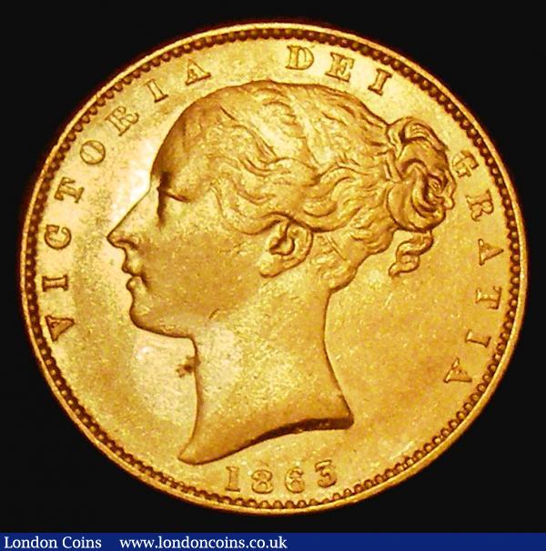 Sovereign 1863 Marsh 48, S.3853, Die Number 26 VF/NEF : English Coins : Auction 179 : Lot 2051