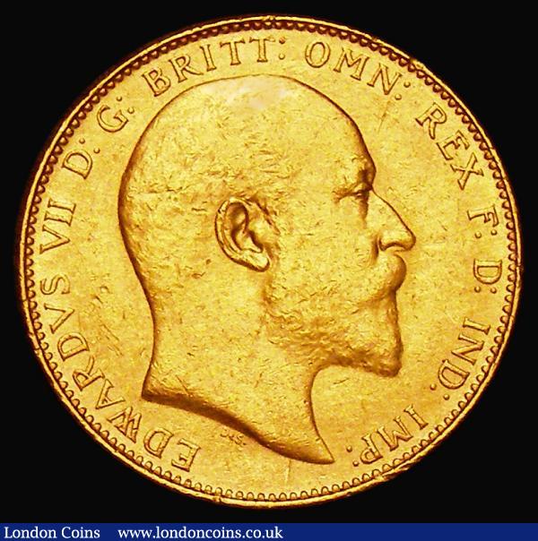 Sovereign 1907P Marsh 200. S.3972, GVF with some contact marks and small rim nicks : English Coins : Auction 179 : Lot 2136