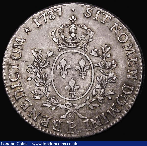 France Ecu 1787R Orleans Mint KM#564.14 Good Fine : World Coins : Auction 179 : Lot 1078
