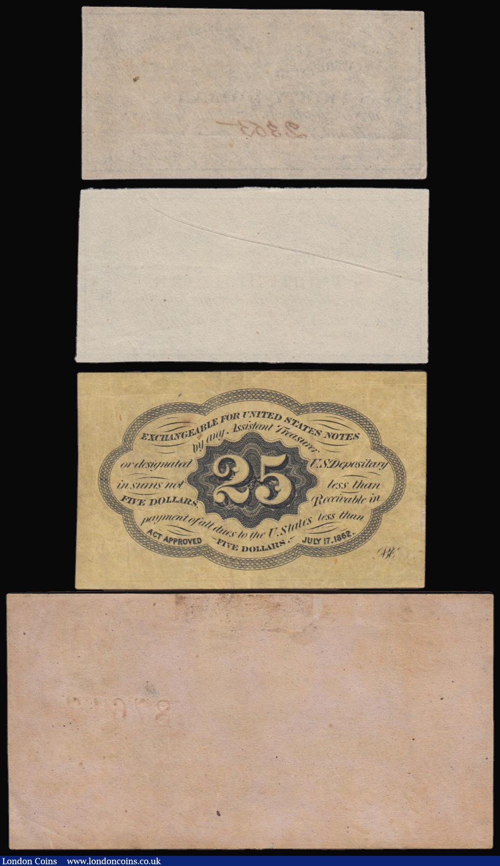 London Coins : A179 : Lot 109 : Confederate Sates of America 50 Cents Richmond April 6 1863 aVF, Thirty Dollars Interest Bonds Richm...